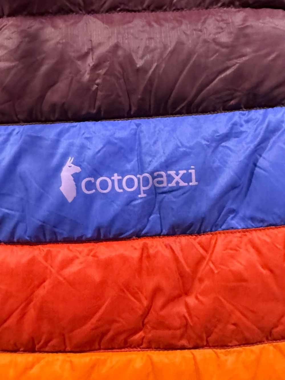 Cotopaxi Fuego Down Packable Womens Vest Size 3X Wine Stripes Color Way Outdoor - Picture 2 of 9